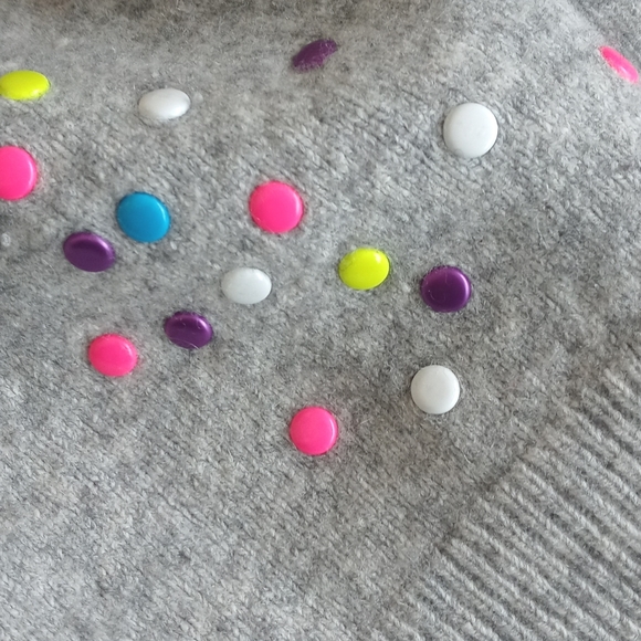 Lord & Taylor 424 Fifth Women's Grey Cashmere/ Wool Blend "Button" Sweater L - Picture 10 of 17